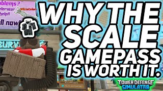 Resize Gamepass Review  Why the Scale Gamepass is WORTH 100 ROBUX  Tower Defense Simulator [upl. by Maram]