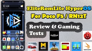 Poco F5  RN12T EliteHyper Lite Rom 1020 Stable update  Review amp Gaming Test [upl. by Atnahsa479]