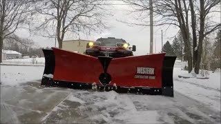 Western MVP3 amp Silverado 3500 First Snow Plowing with New Plow [upl. by Ystap]