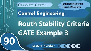 3 Routh Stability Criterion Steps Process and GATE Example in Control Systems [upl. by Lacombe]