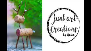 DIY Winecork Crafts  Christmas Reindeer [upl. by Htrahddis]