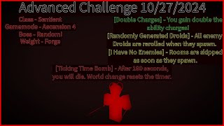 Advanced Challenge 10272024  Randomly Generated Droids [upl. by Ayotyal725]