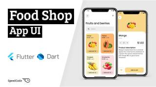 Food Shop App UI  Flutter UI  Speed Code [upl. by Harelda]