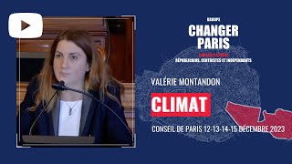 Valérie Montandon  Débat sur le 4ᵉ plan climat de la Ville de Paris [upl. by Nytnerb437]