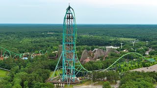 Kingda Ka Drone Footage 4K Worlds Tallest Coaster Six Flags Great Adventure [upl. by Tallula]