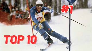 Top 10 Greatest Men Alpine Skiers of All Time [upl. by Kcirad625]