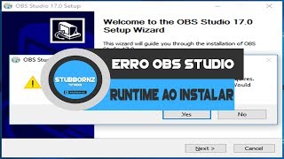 Consertar erro ao instalar OBS studio vcredistx64vcredistx86 Windows 7 8 e 10 [upl. by Calise]