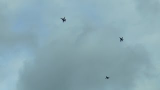 F16 flyover Brunssum at Memorial day Margraten 2022 [upl. by Suryt503]