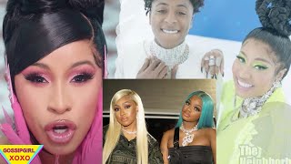 Nicki Minaj showing off pregnant belly in NBA Youngboy new video  Cardi B praise Nicki Minaj [upl. by Ikir]