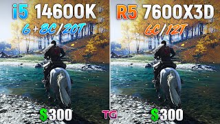 Ryzen 5 7600X3D vs Core i5 14600K  Test in 10 Games [upl. by Delores]