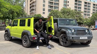 Maruti Jimny Vs Mahindra Thar  Baap or Bacha  Which one to buy [upl. by Llerrem]