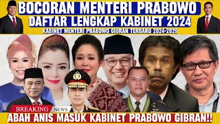 DAFTAR LENGKAP CALON MENTERI PRABOWO GIBRAN TERBARU 2024 [upl. by Euk]