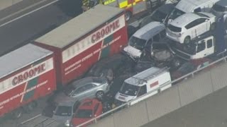 100 car pileup on Sheppey crossing bridge in Kent UK [upl. by Hound]