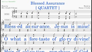 Blessed Assurance Knapp  Crosby v2 Quartet [upl. by Bainter964]