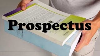 What is a Prospectus [upl. by Eitsirk]