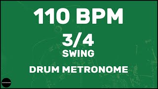 34 Swing  Drum Metronome Loop  110 BPM [upl. by Alcot205]