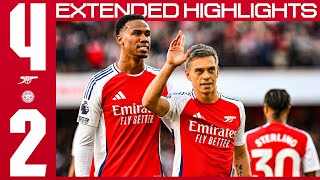 INJURYTIME GOALS SEAL WIN  EXTENDED HIGHLIGHTS  Arsenal vs Leicester City 42  Premier League [upl. by Elmo]