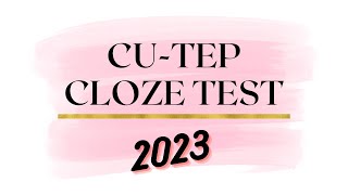 CUTEP CLOZE TEST 2023 [upl. by Anelhtac]