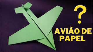 Como fazer avião de papel  Avião de Papel  muito fácil Video tutorial [upl. by Eahc454]