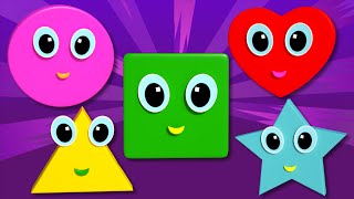 Shapes Song  Songs For Children And Kids  Learn Shapes With Colors [upl. by Ilrebma]