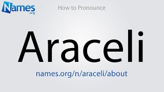 How to Pronounce Araceli [upl. by Yenreit865]