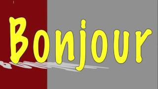 Learning french for children  song Bonjour et merci [upl. by Odlabu]