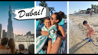 SWIMMING WITH SHARKS on OUR FIRST FAMILY HOLIDAY TO DUBAI [upl. by Pavyer552]