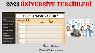 2024 ÜNİVERSİTE TERCİHİNİ NASIL YAPMALISIN [upl. by Reckford]