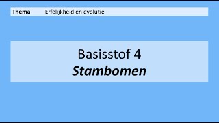 VMBO 3  Erfelijkheid en evolutie  4 Stambomen  8e Editie [upl. by Kania]