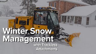 The BEST Winter Snow Management Attachments from Trackless Vehicles [upl. by Annaihr]