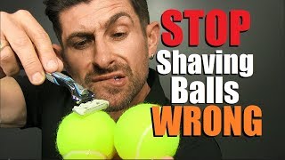 How To PROPERLY Shave Your Balls SAFEST Testicle Shaving Technique [upl. by Ymassej]