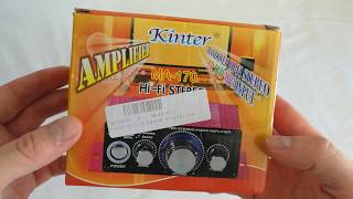 Kinter MA170 Unboxing and test the cheapest amplifier [upl. by Inar]