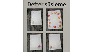 Okul için defter süsleme✨defterinize hayran kalacaksınız💯💯 [upl. by Grindlay]