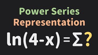 Power Series Representation ln4x by Integrating 14x  Series  Calculus  Glass of Numbers [upl. by Bergess]