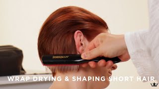 Wrap Drying amp Shaping on Short Hair by Allilon in Partnership with Denman [upl. by Adil]