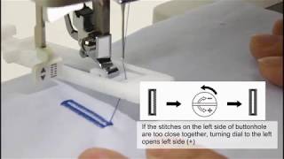 NECCHI Q Series TutorialAdjust Buttonhole Balance [upl. by Aisetra898]