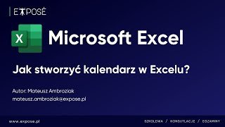 Excel Jak stworzyć kalendarz w Excelu [upl. by Gardel979]