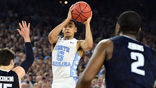 Villanova vs North Carolina Marcus Paige threepointer [upl. by Adnauqahs]