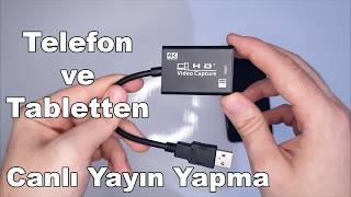 Tüm Telefon ve Tabletler için 4K HDMI Video Capture Adaptör USB Görüntü Yakalama Canlı Yayın Kartı [upl. by Mines]