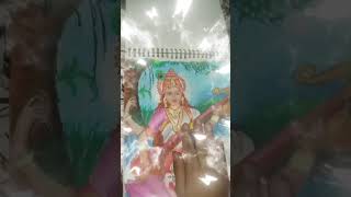 Saraswati Mata drawing art Krishavart [upl. by Arot]