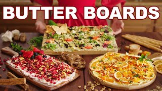 Epic Butter Board 3 Ways  sweet amp savory recipes  sweet cream cheese [upl. by Astor]