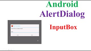 Android Dialog With Text Input [upl. by Nodnil651]