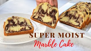 Easy Marble Cake Recipe  Super Moist Vanilla amp Chocolate Marble Cake Recipe [upl. by Winson963]