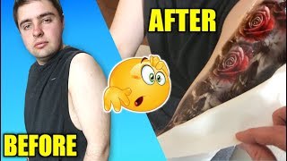 Testing 5 FULL SLEEVE Temporary Tattoos On 25 Year Old Nerd DOES IT WORK [upl. by Weinstock]