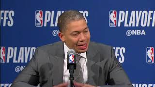 Tyronn Lue Postgame Interview  Cavaliers vs Pacers  Game 4  April 22 2018  2018 NBA Playoffs [upl. by Lehsar]