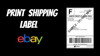 HOW TO PRINT YOUR SHIPPING LABEL  EBAY 2021 [upl. by Esineg750]