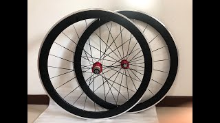 700C Novatec Hub 50mm Profile Road Bike Wheelset [upl. by Metcalf]