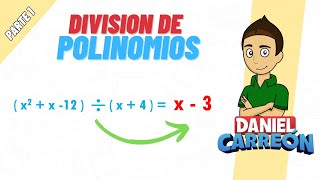 DIVISIÓN DE POLINOMIOS PARTE 1 Super facil  Para princnipiantes [upl. by Ahsiam]