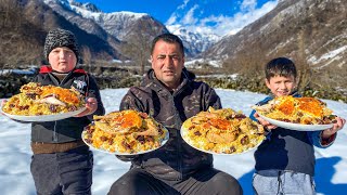 RECIPE FOR TRADITIONAL AZERBAIJANI PILAF REAL VILLAGE CUISINE NO TALK [upl. by Shalna630]