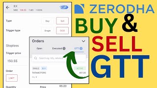 Zerodha में GTT Order कैसे लगाएं  How to Place a GTT Order in Zerodha Kite [upl. by Ikilisav]